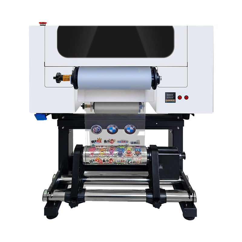 2 * F1080 প্রিন্টহেড সহ 300 মিমি ইউভি প্রিন্টার সমর্থন CMYK+W+V উজ্জ্বল এবং রঙিন