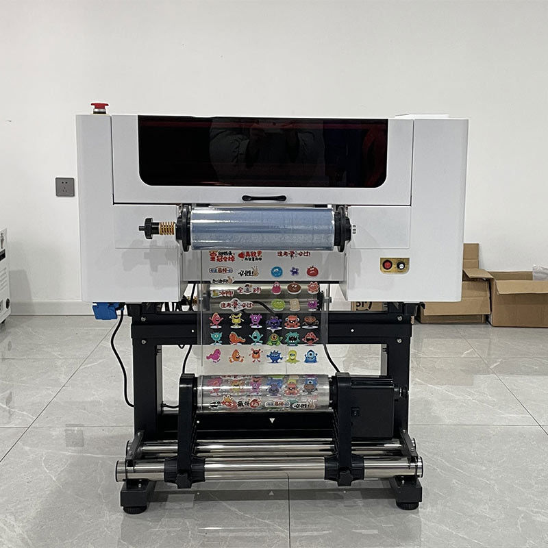 A3 UV DTF স্টিকার প্রিন্টার ফর লোগো কাপ পেন র্যাপস EPSON F1080 হেডস ইউভি ডিটিএফ প্রিন্টিং মেশিন