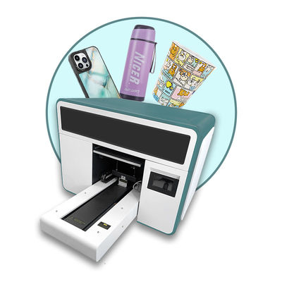 প্লাস্টিকের গ্লাস বোতল প্রিন্টারের জন্য A3 সিলিন্ডার ইউভি ইঙ্কজেট প্রিন্টার মেশিন ইঙ্কজেট প্রিন্টার