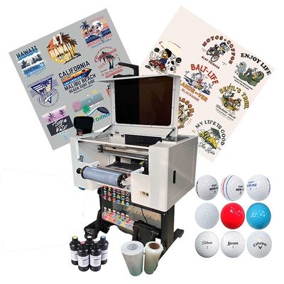 কারখানার 30CM ইউভি ডিটিএফ প্রিন্টার স্টিকার জন্য ল্যামিনেটিং সহ এ 3 ইউভি ডিটিএফ প্রিন্টার